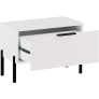 Тумба прикроватная на опорах Римини (МебельМаркет) Белый/Софт Милк